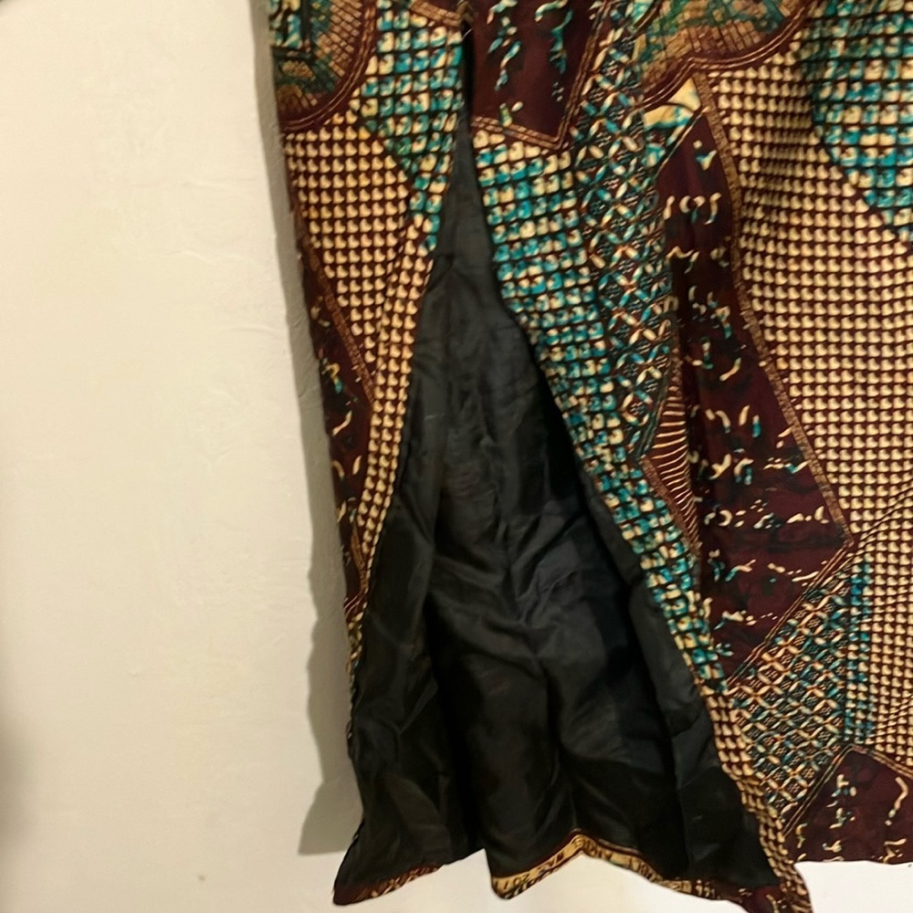 Batik handmade skirt with Mandela vintage fabric size Large hippy boho original - Picture 7 of 12